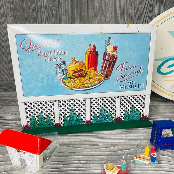 Vintage hallmark kiddie car movie , sign , trash can , news paper, mechanic ect - Picture 12 of 16